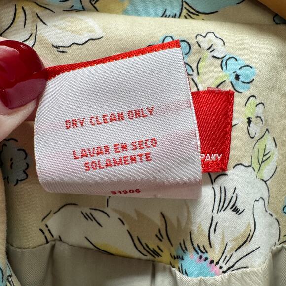 Oscar de la Renta Jacket Womens 10 Floral Button Up Lined + Pockets Vintage - Picture 8 of 9